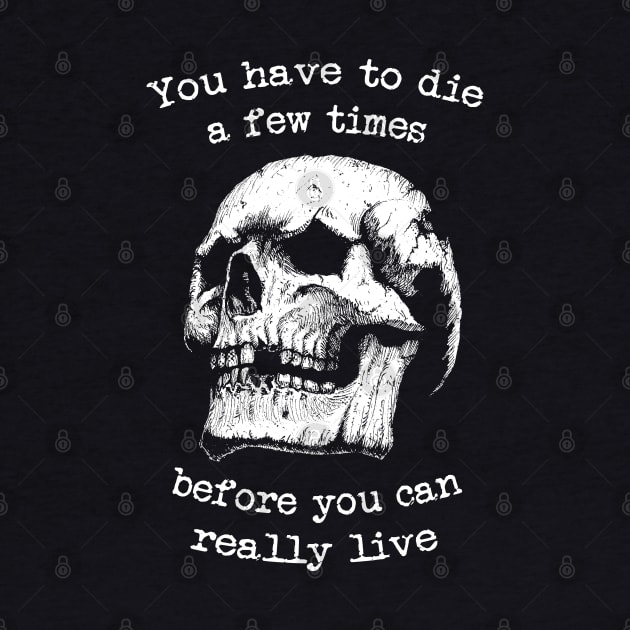 Bukowski quote skull by grimsoulart